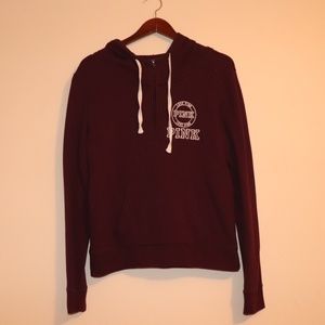 Burgundy quarter zip hoodie